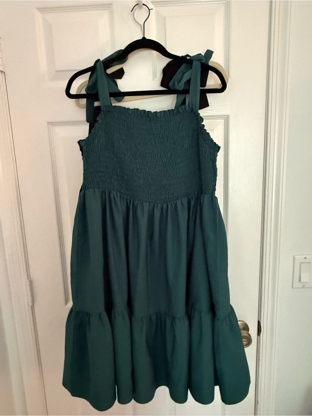 SHEIN 3x Black & Teal Tie-Shoulder dresses
